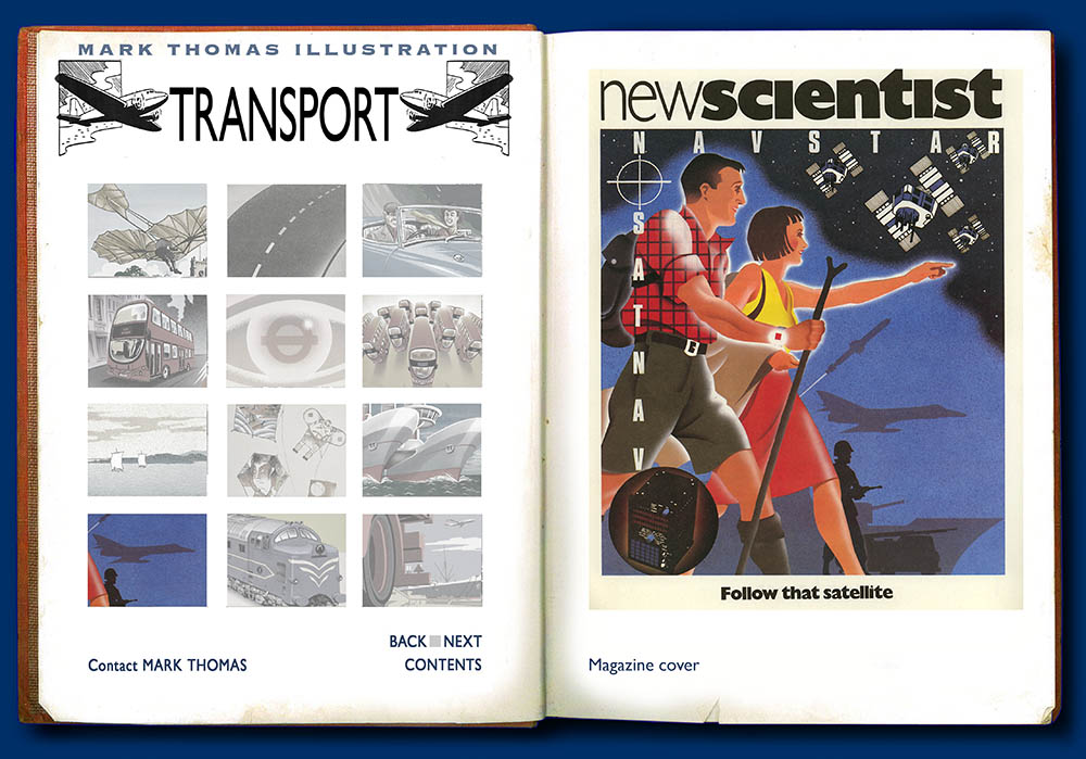 Navstar, Satnav. Transport Illustration by Mark Thomas. Please note this is a UK based all image site
